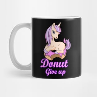 Funny unicorn t-shirt unicorn with donut give up Mug